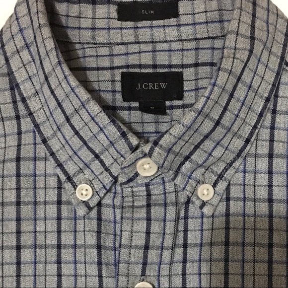 J. Crew Mens SLIM Mid Weight Plaid Buttondown Shirt - Picture 2 of 6